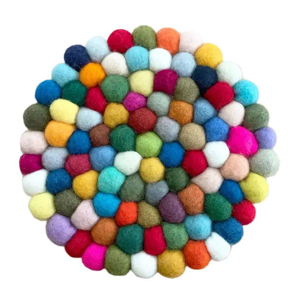Wonderland Wool Felted Ball Trivet - PABOOM