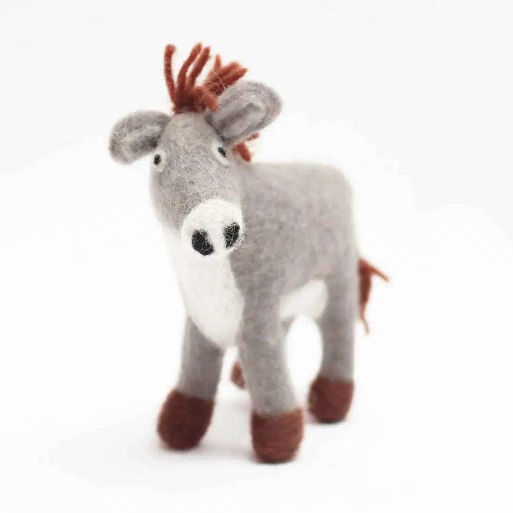 Wool Felted Donkey - PABOOM