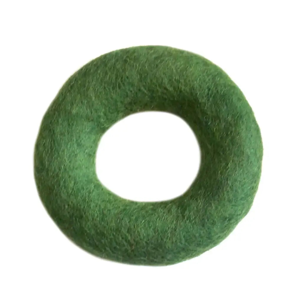 Wool Felted Pet Toy Green Ring - PABOOM