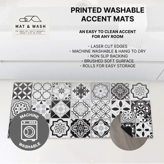 Spanish Tile Washable Mat - PABOOM