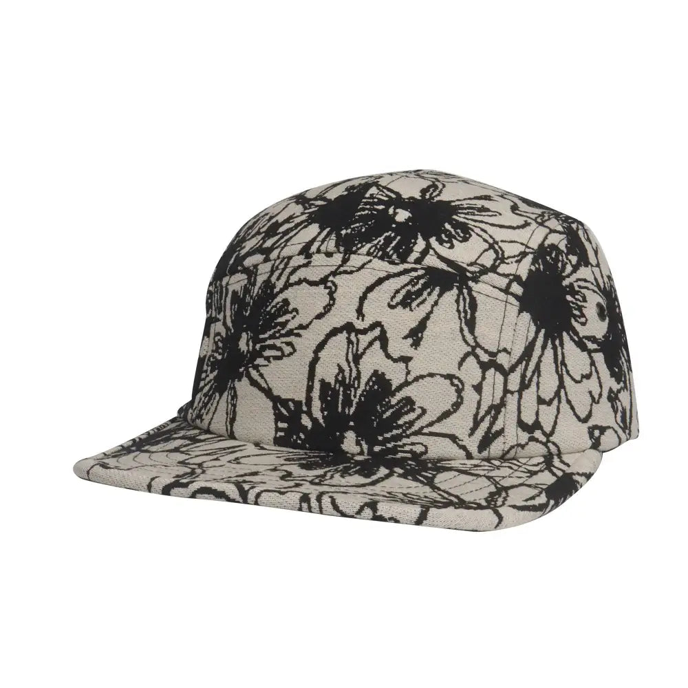 HATPHILE - Beige - floral-patterned five-panel cap