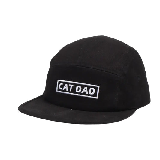 HATPHILE - Cat Dad 5-Panel Hat Black