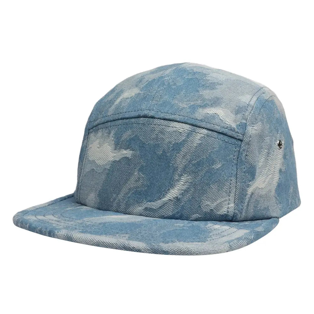 HATPHILE - Medium - blue patterned five-panel cap