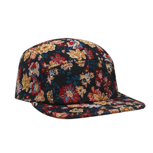 Hathpile Floral patterned cap on a black background - PABOOM