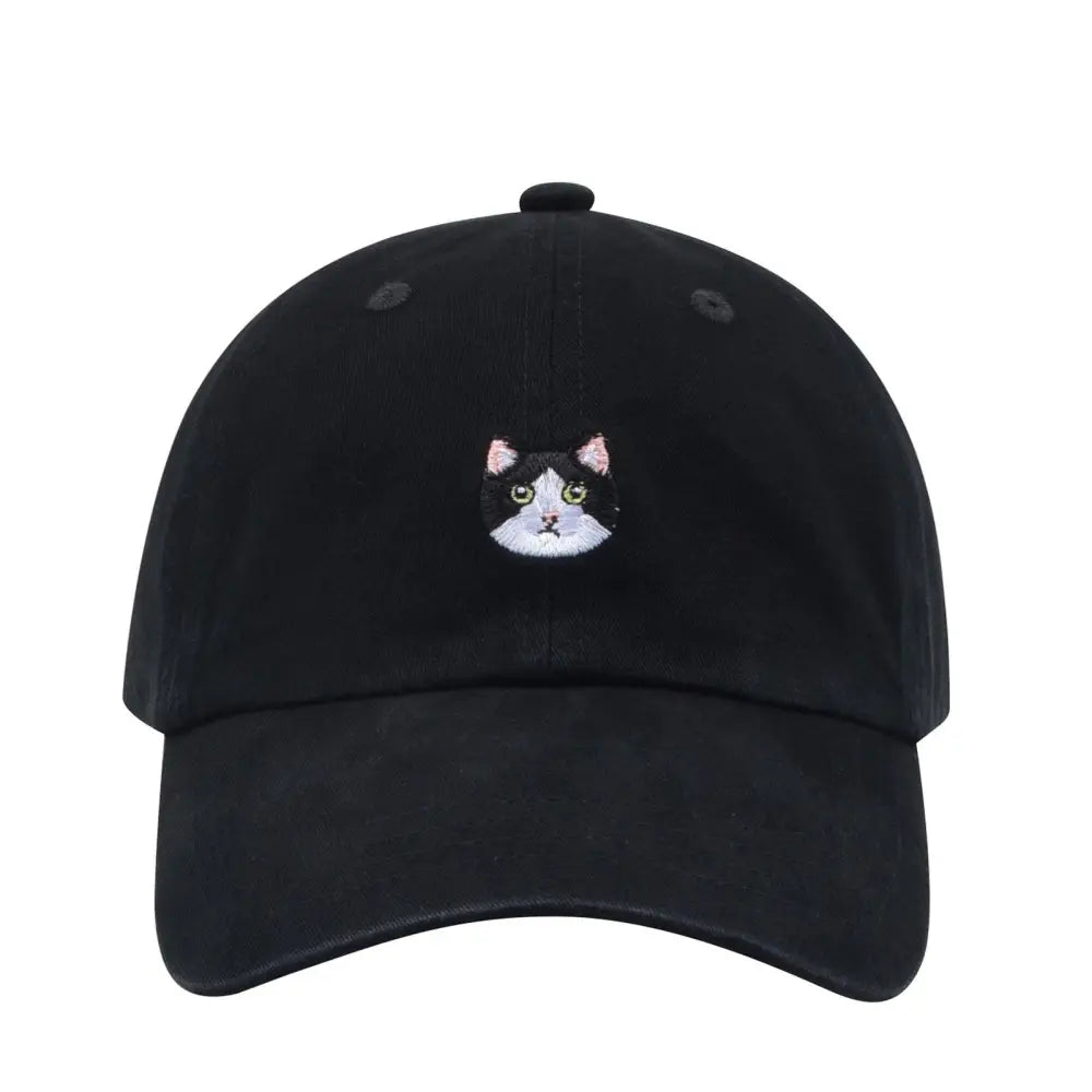 HATPHILE - Tuxedo Cat Soft Baseball Cap Black
