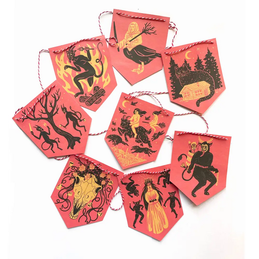 Hissing Mink - Midwinter Folklore Paper Garland