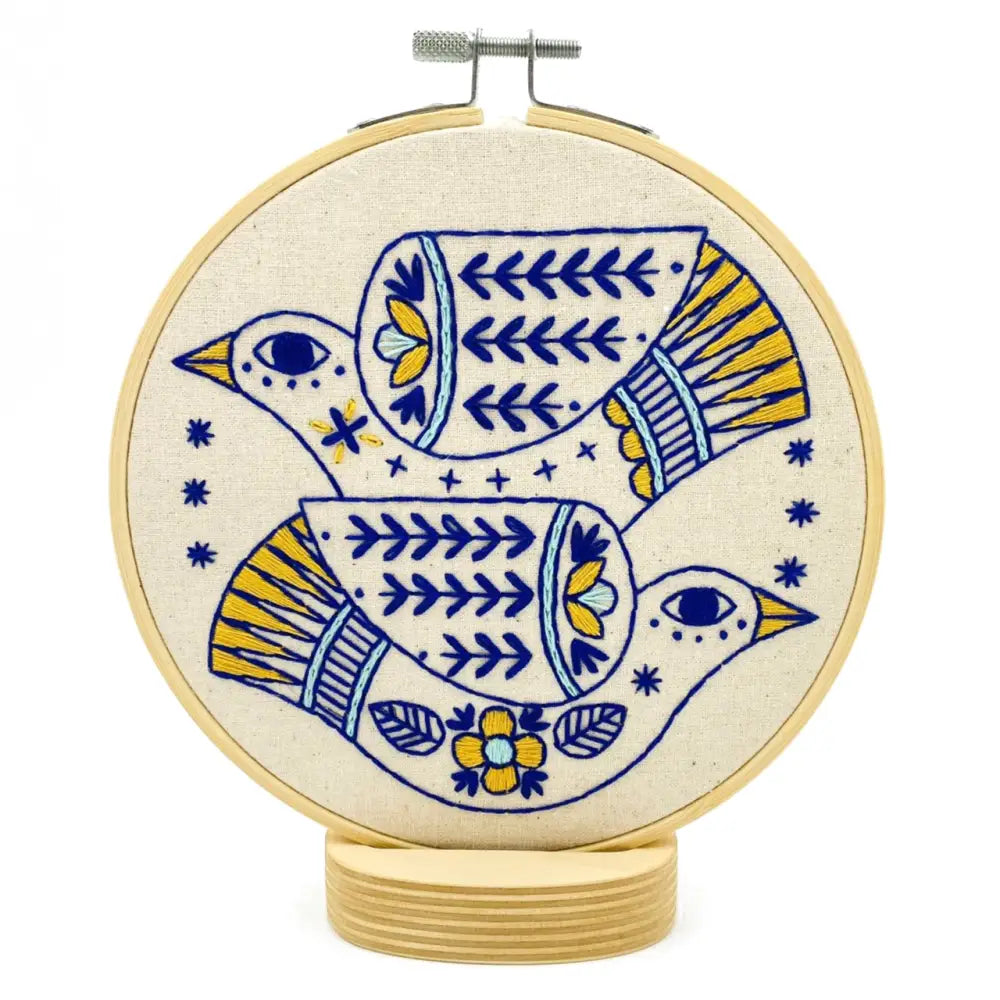 Hook Line & Tinker Embroidery Kits - Turtle Doves Complete Kit