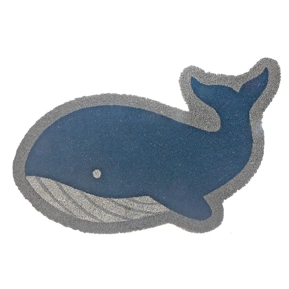 IH Casa Decor - Blue Whale Shape Coir Door Mat Multi