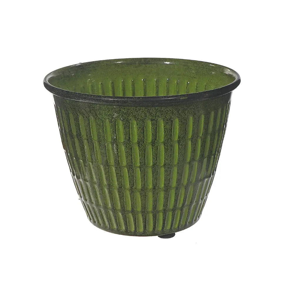 Ribbed Planter - Green