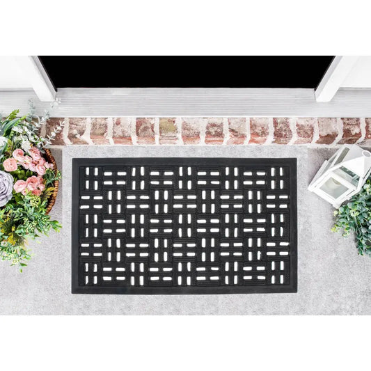 IH Casa Decor - Rubber Mat Square Grid Black