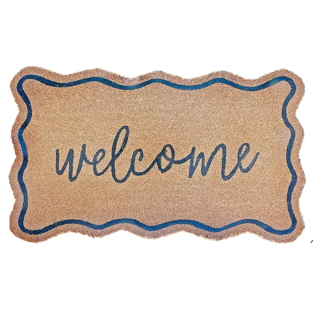 IH Casa Decor - Scallop Shape Coir Door Mat Welcome Multi