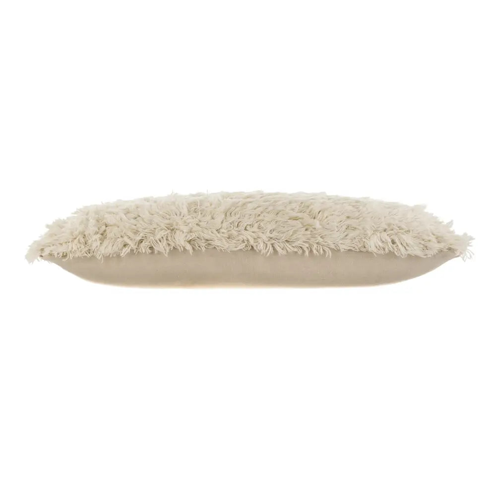 14x31 Auckland Wool Pillow in ivory, styled view - PABOOM