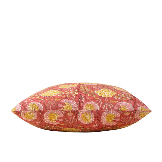 Indaba - Block Print Pillow 20x20’’ Pink