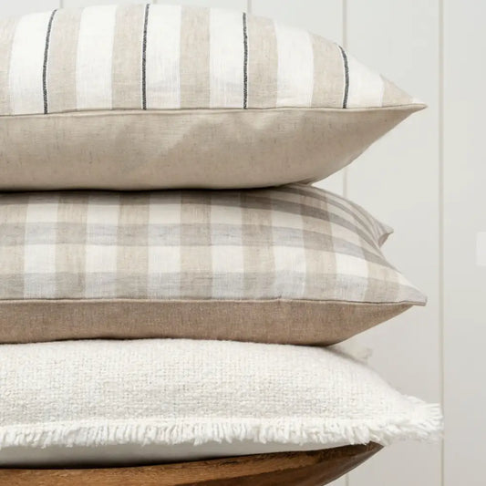 Cape Check Linen Pillow - PABOOM