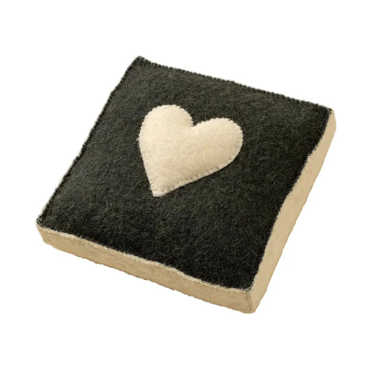 Indaba - Cream Heart Felt Wall Plaque