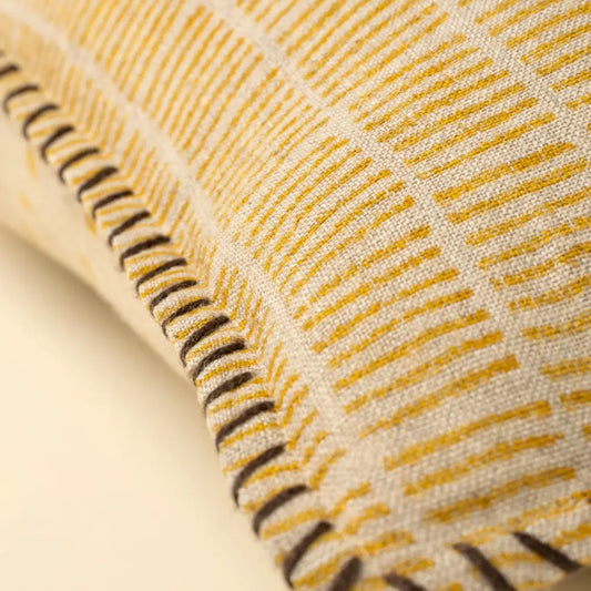 Indaba - Dash & Dot Linen Pillow 16x24’’ Sunflower