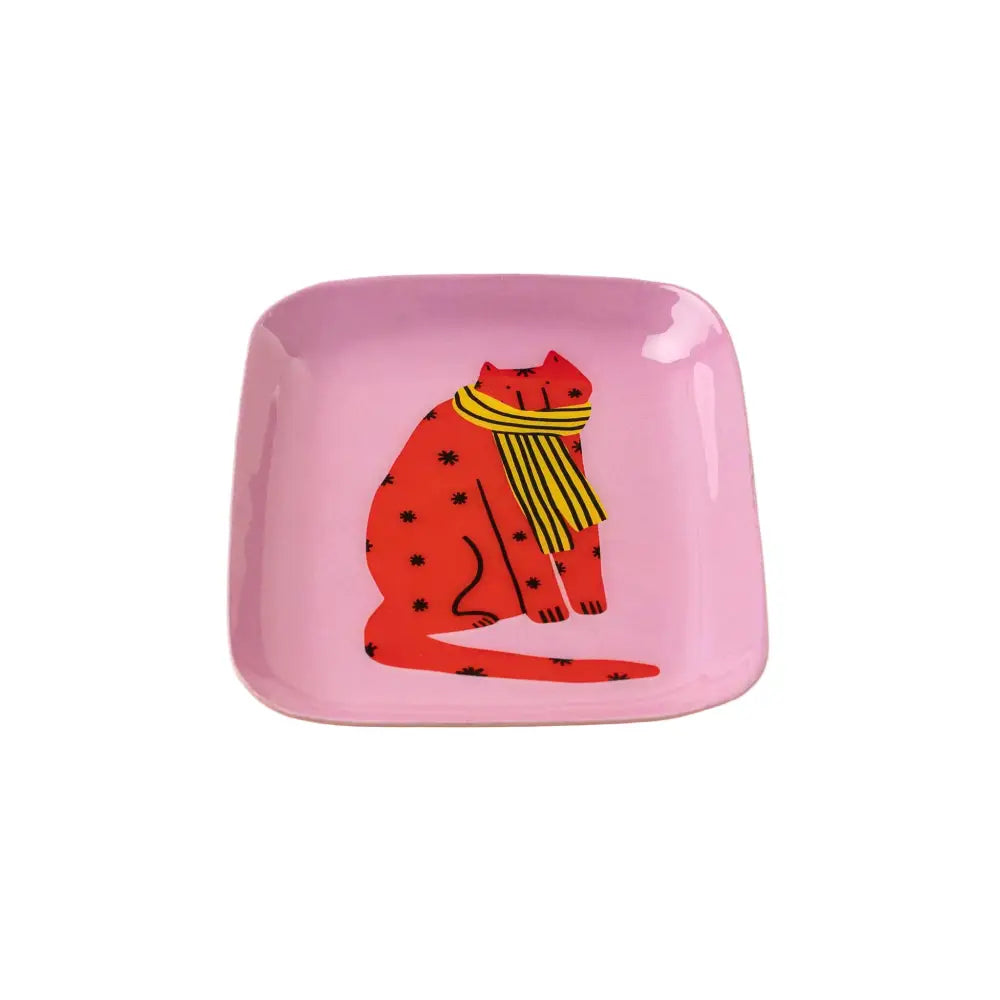 Indaba - Groovy Cat Decorative Enameled Tray