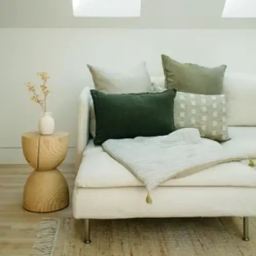 Lina Linen Cushion Lumbar Avocado - PABOOM
