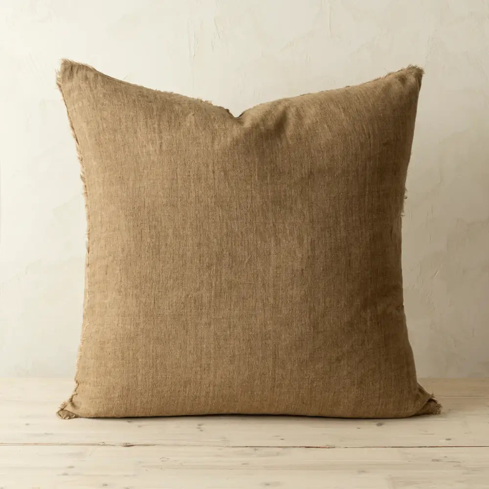 Lina Linen Pillow 20" Hazelnut - PABOOM