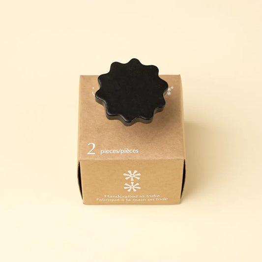 Indaba - Medallion Iron Knobs S/2 Matte Black
