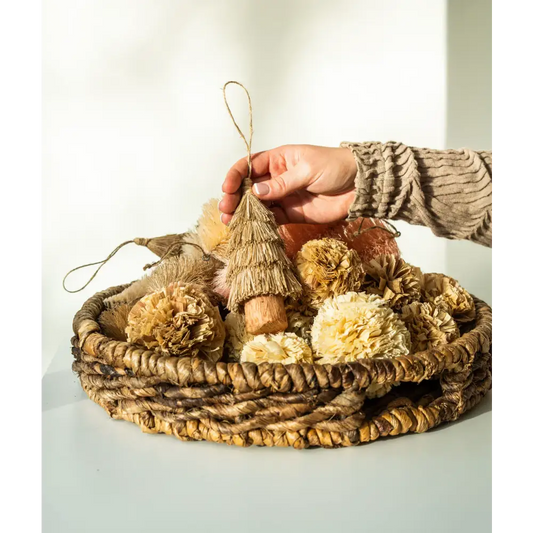 Natural Straw Tree Ornament Large - PABOOM