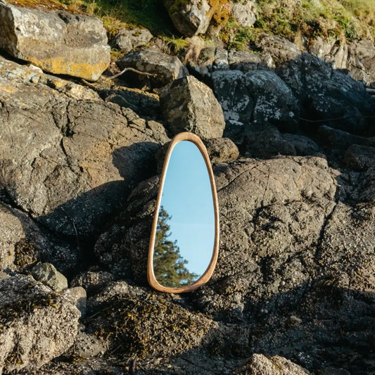 Pebble Wooden Mirror - PABOOM