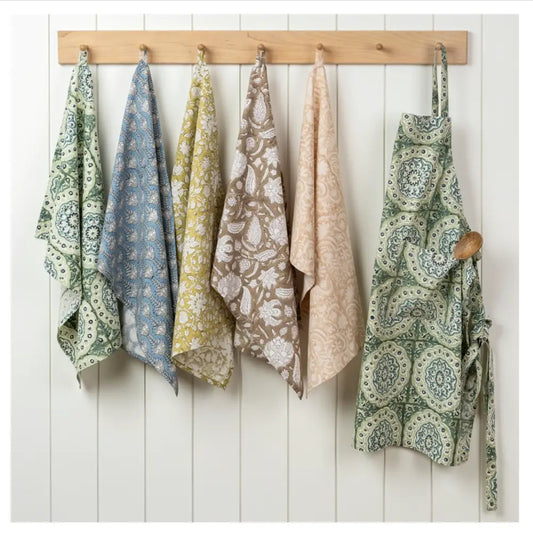 Indaba - Sable Block Print Tea Towels Set