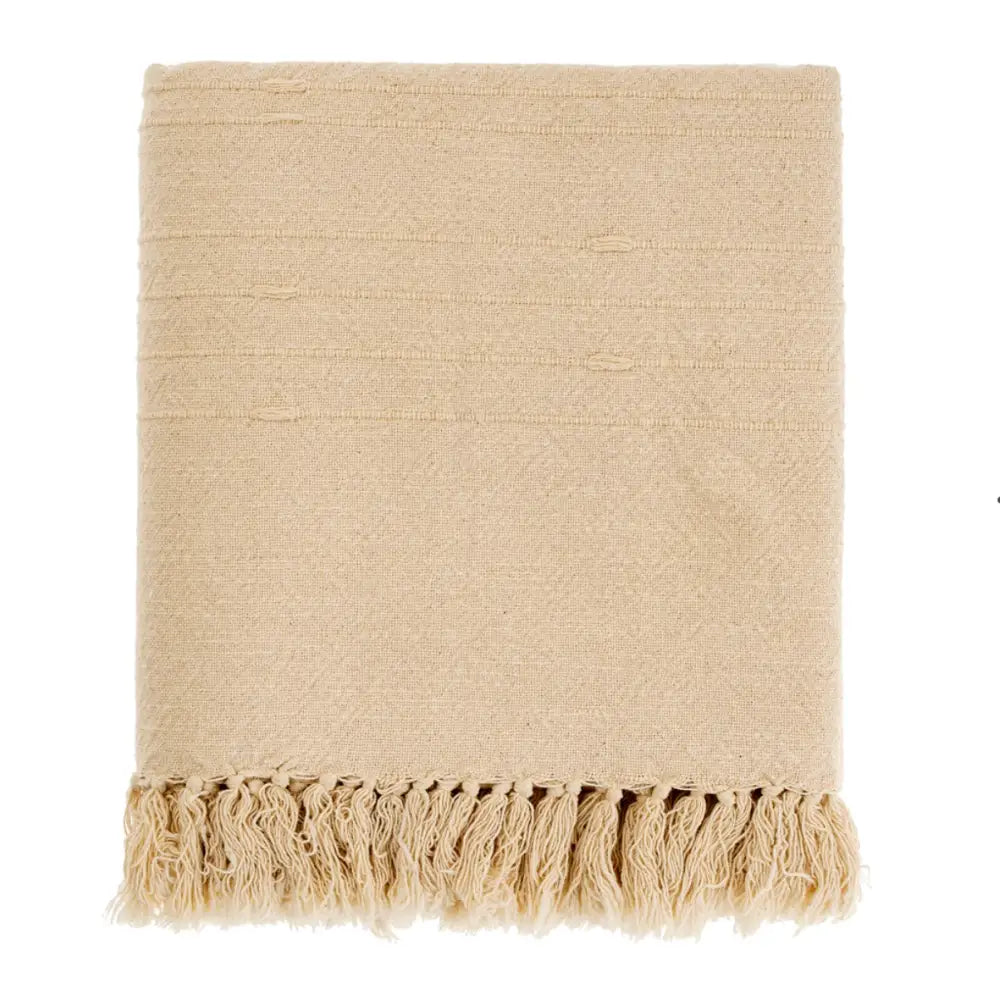 Indaba - Sola Woven Throw Natural