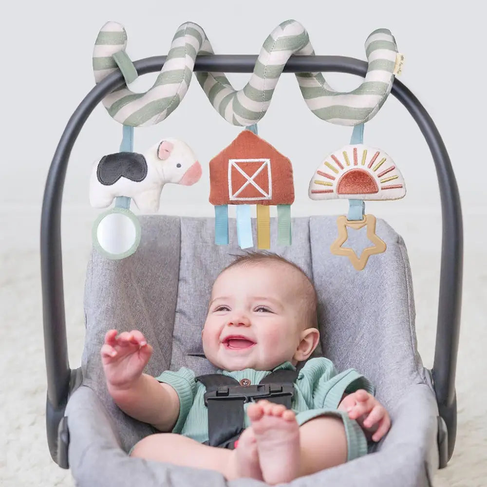 Itzy Ritzy Canada - Bitzy Spiral Car Seat Activity Toy Farm