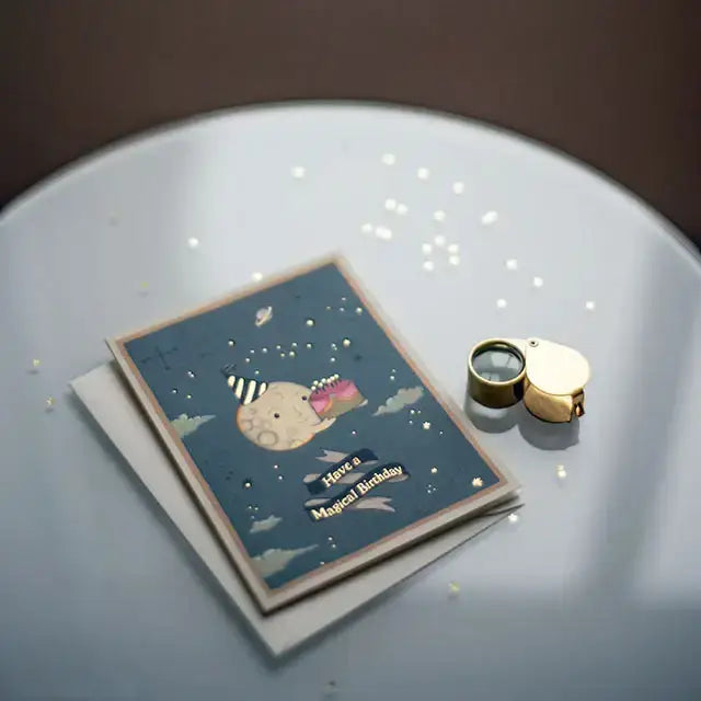 Moon Cake Birthday Greeting Card - PABOOM