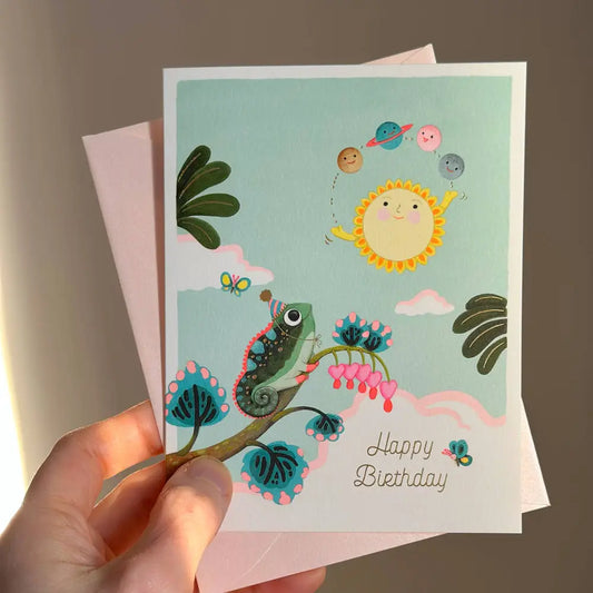 Solar Juggle Birthday Greeting Card - PABOOM
