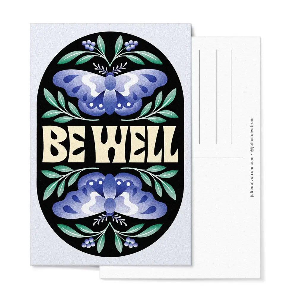 Julie Solvstrom Illustration - Be Well Postcard