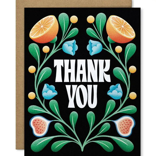 Thank You Oranges and Figs Card - PABOOM