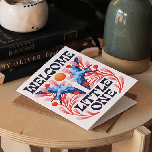 Julie Solvstrom Illustration - Welcome Little One Greeting Card | Baby Newborn