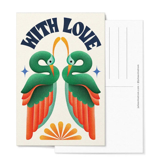 Julie Solvstrom Illustration - With Love Postcard