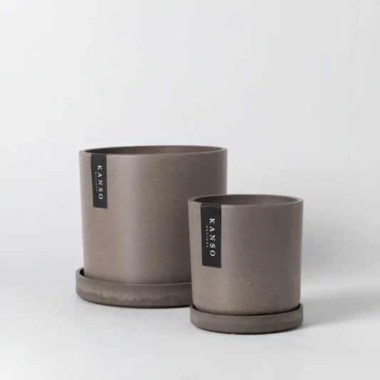 Kanso Designs Planter + Saucer 4β - Beechwood