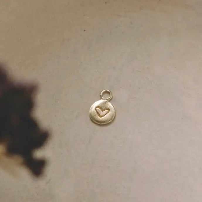 Heart Medallion Gold Vermeil Charm - PABOOM