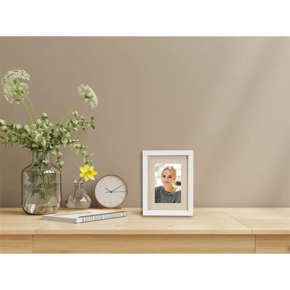 Jill Wood + Linen Frame White - PABOOM