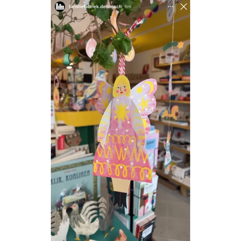 Kitty Kenda Papergoods - Butterfly Woman Sitting Greeting Card - Stardust