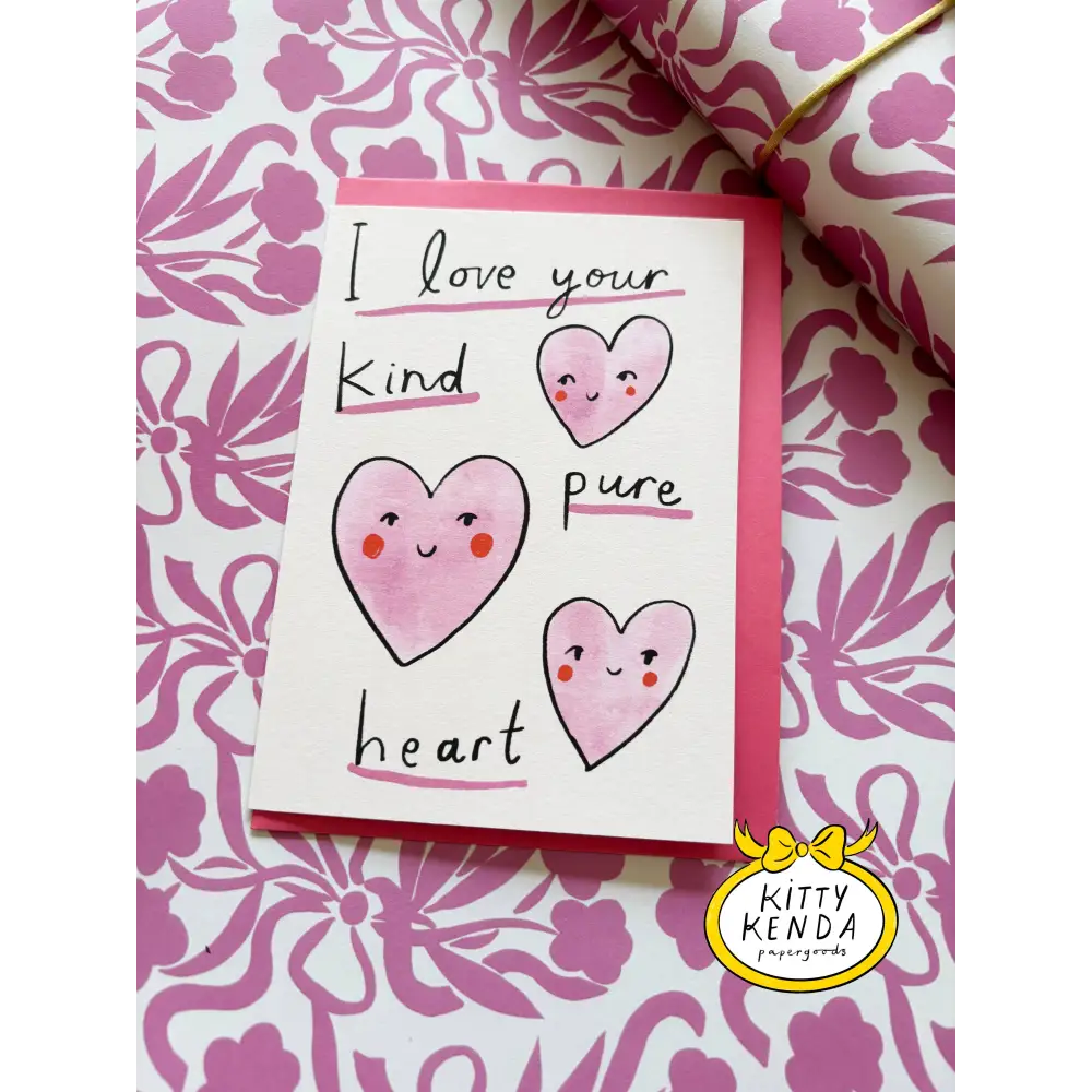 Kitty Kenda Papergoods - Kind Pure Heart Eco Greeting Card