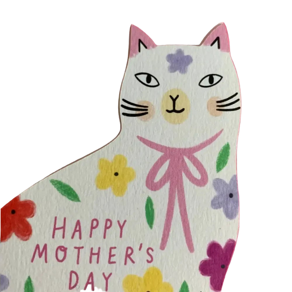 Kitty Kenda Papergoods - Sitting Floral Mother’s Day Cat Greeting Card
