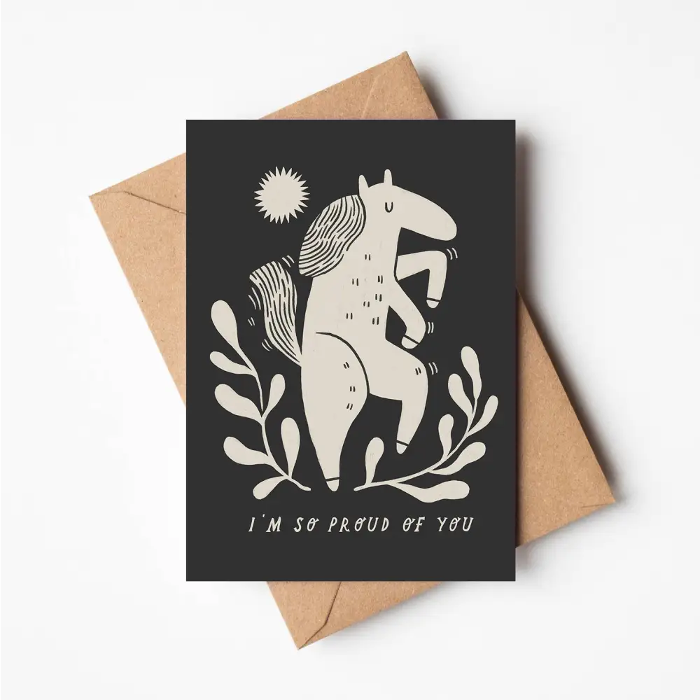 'I'm So Proud Of You' Card illustrated greeting card by Lauren Marina - PABOOM