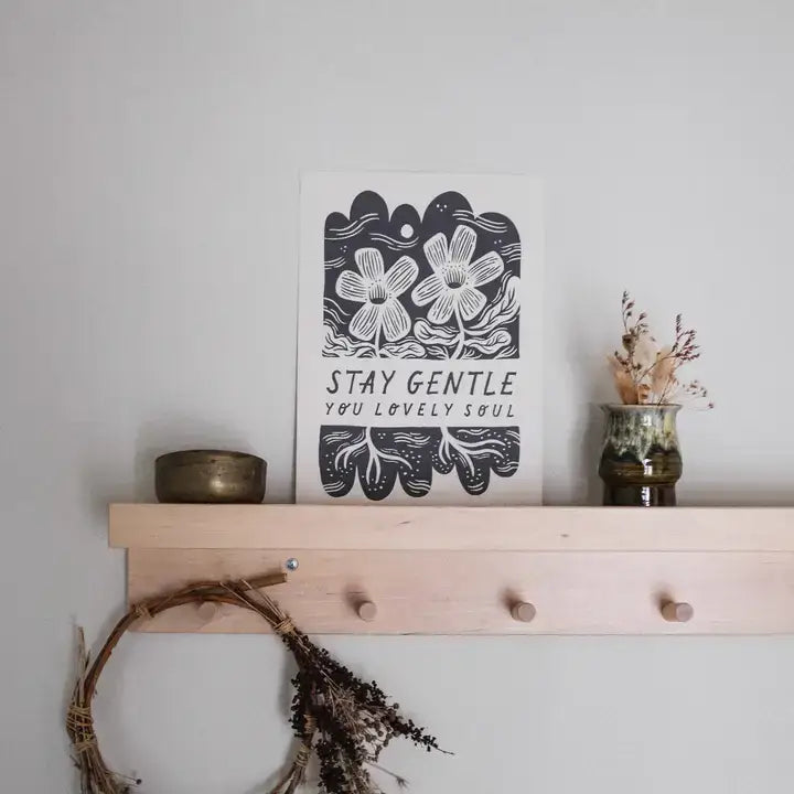 Lauren Marina - Stay Gentle Mindful Art Print