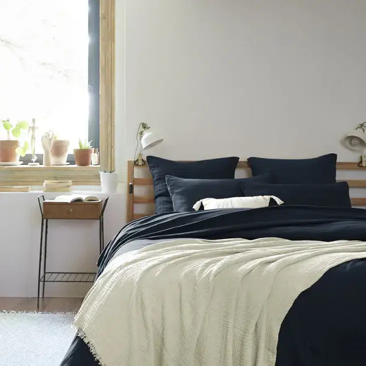 Cotton Fringed Throw Sea Green - PABOOM