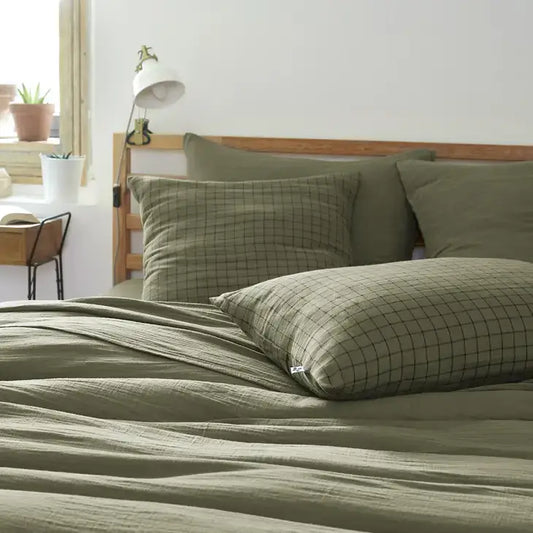 Mix Cotton Gauze Cushion Cover 24" Rosemary - PABOOM