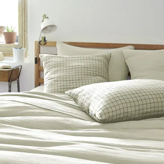 Mix Cotton Gauze Cushion Cover 24" Sea Green - PABOOM