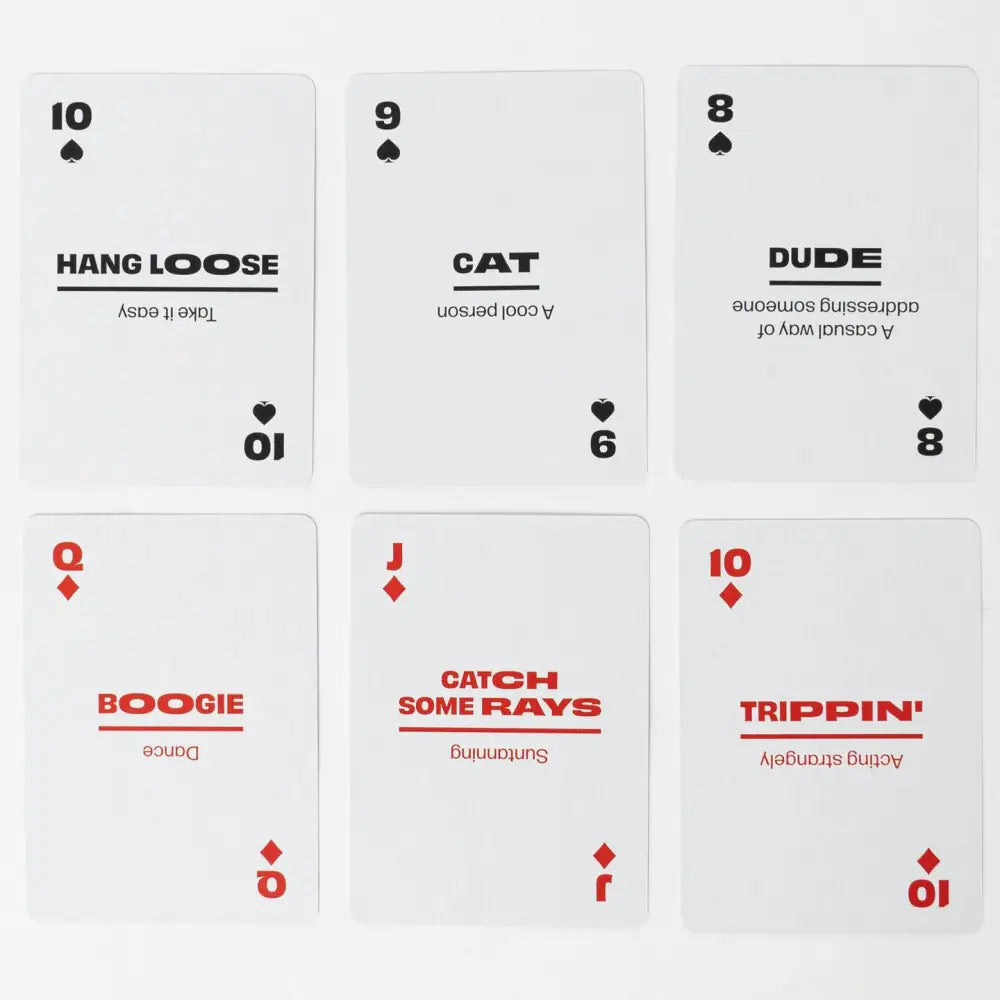 Sixties Slang Playing Cards - PABOOM