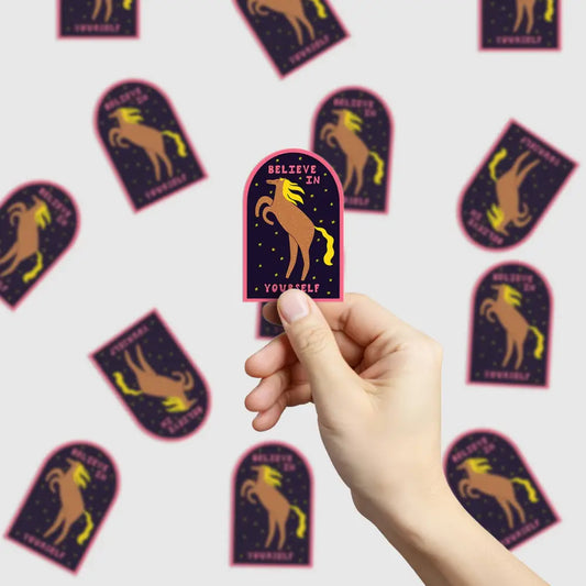 Little Black Cat Illustrated Goods - Believe In Yourself Sticker | Celestial Horse Vinyl