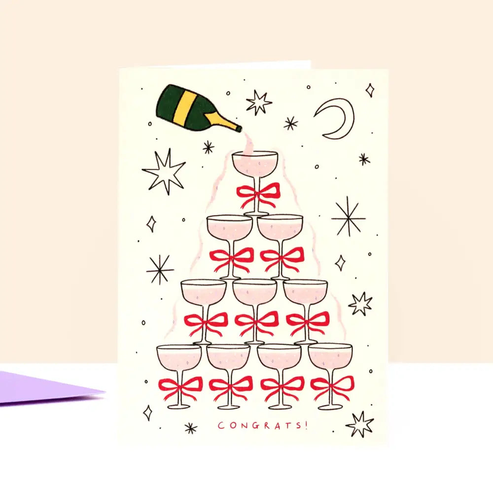 Champagne Congratulations Card - PABOOM