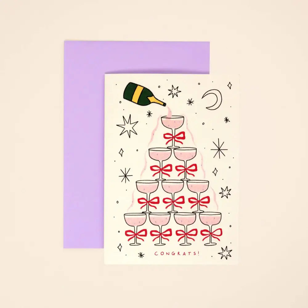 Champagne Congratulations Card - PABOOM